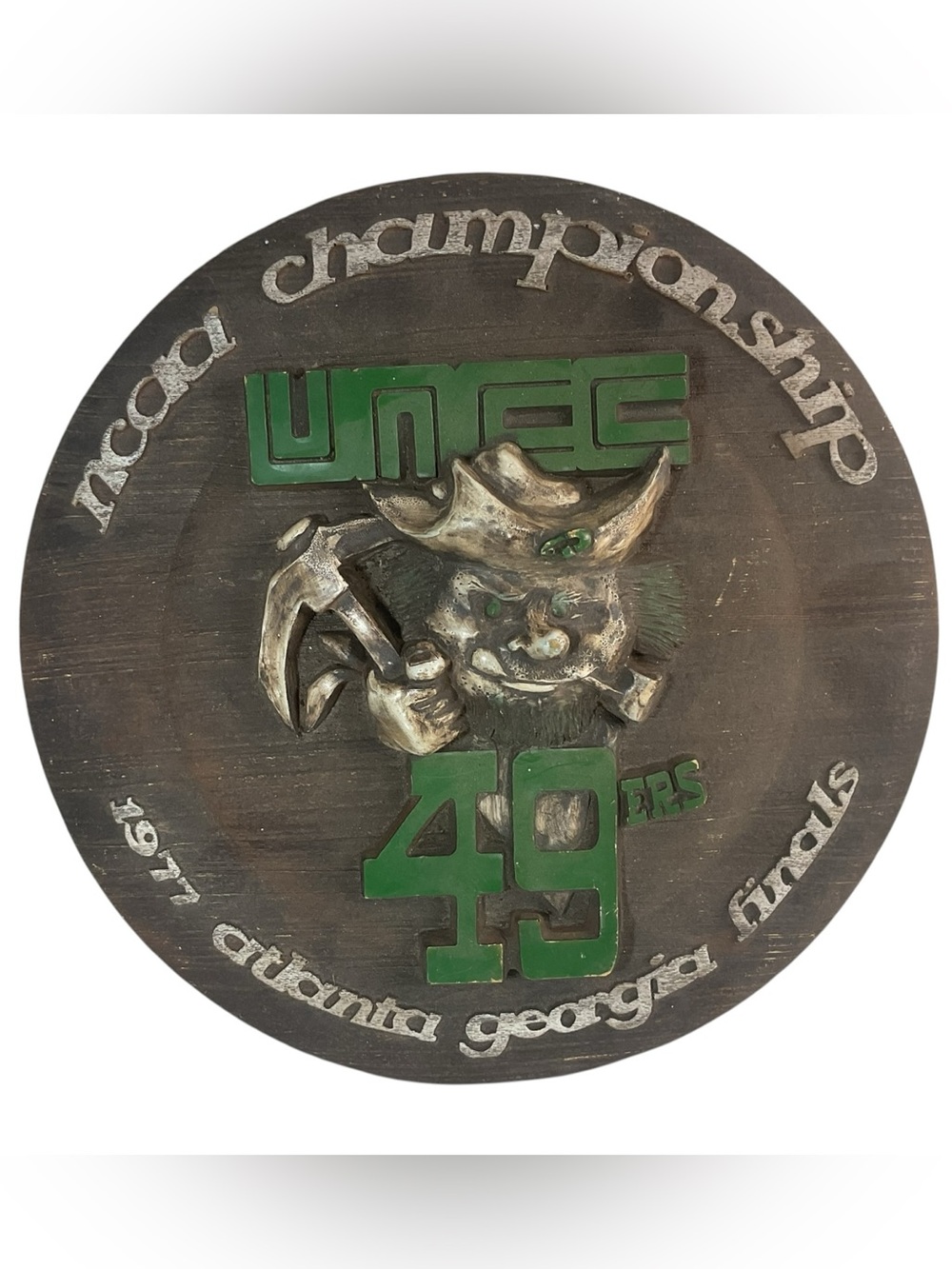 1977 UNCC Charlotte 49ers NCAA Final Four 14.5” Vintage Wall Plaque Atlanta GA